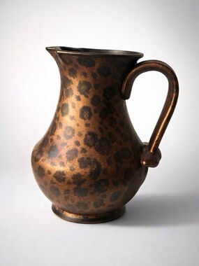 Bronze Leopard Print Ceramic Pitcher